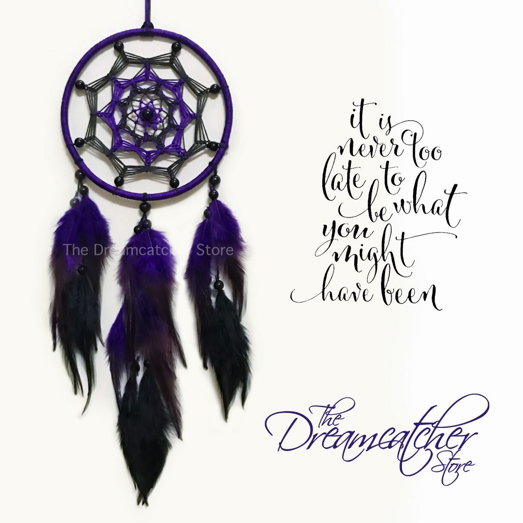 Purple Black Dreamcatcher The Dreamcatcher Store purple-black-dreamcatcher-the-dreamcatcher-store